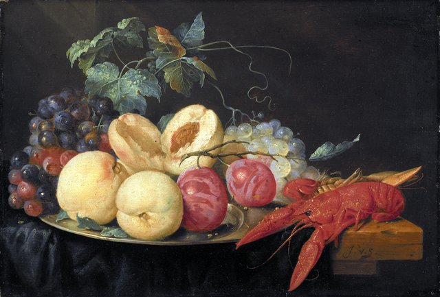 Still Life with Fruit and Boiled Crayfish by Joris van Son