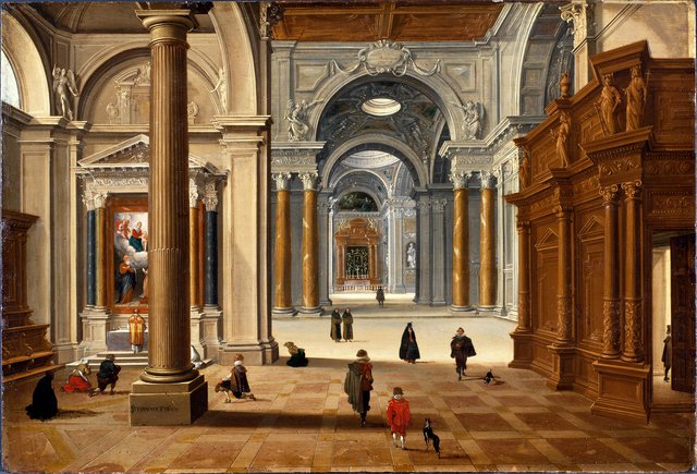 Interior of a Baroque Church by Bartholomeus van Bassen