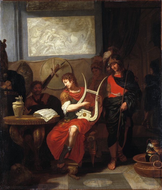 Achilles Playing the Lyre at the Arrival of the Envoys of Agamemnon by Gerard de Lairesse