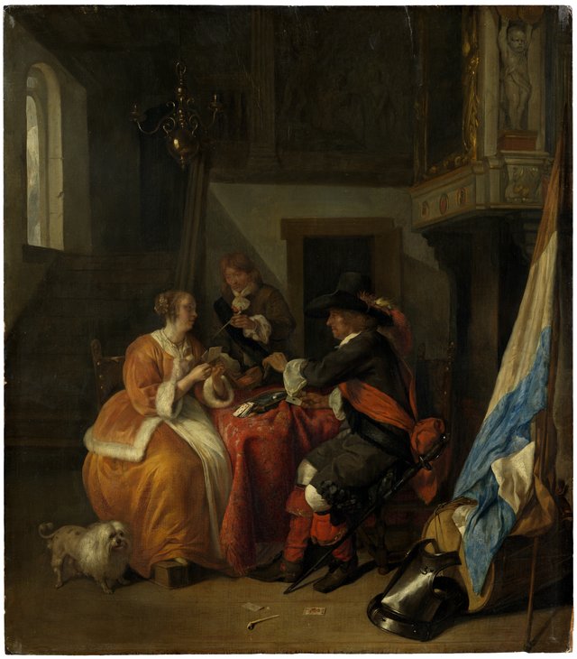A Card Game by Gabriel Metsu