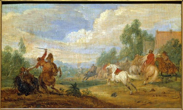 Cavalry Skirmish by Adam Frans van der Meulen
