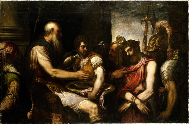 Christ before Pilate by Andrea Schiavone