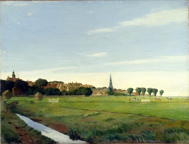 Landscape with a Town by Johan Rohde