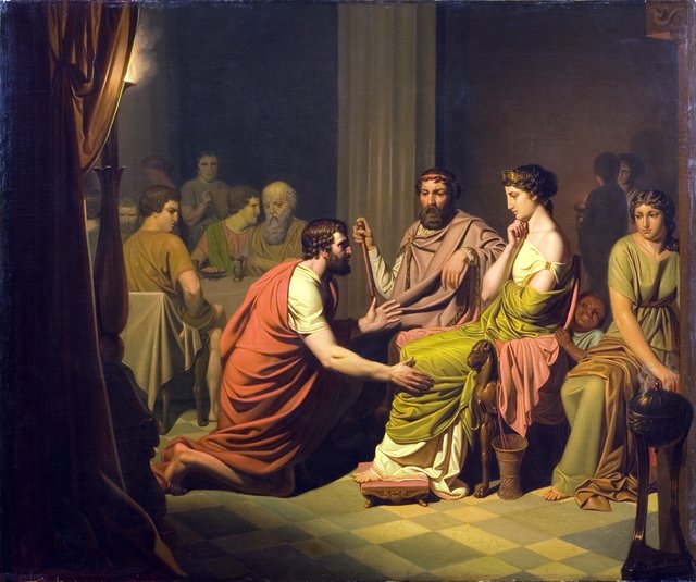Odysseus before Alcinous, King of the Phaeacians by August Malmström