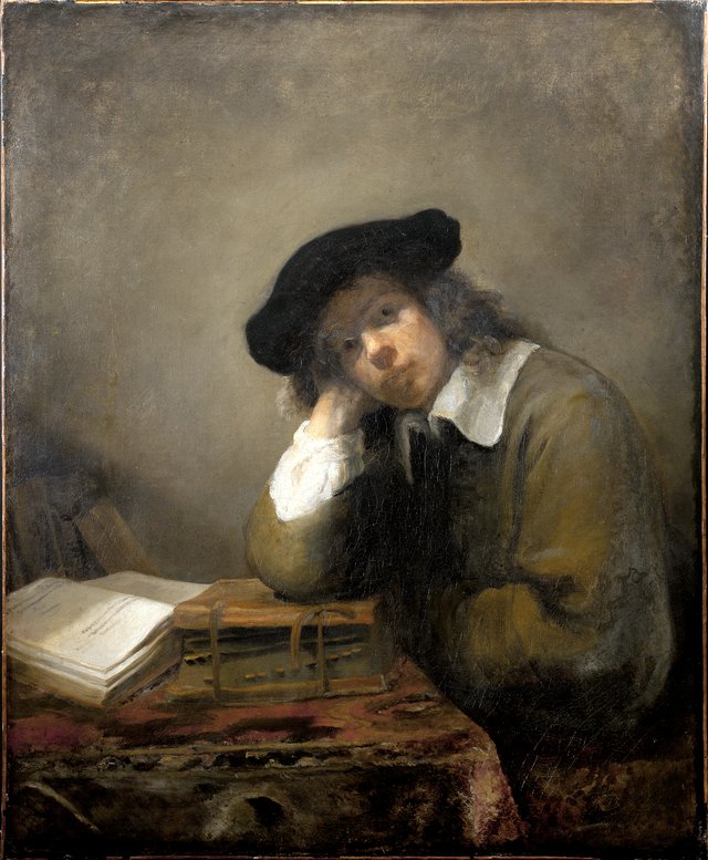 Portrait of a young student by Abraham van Dijck