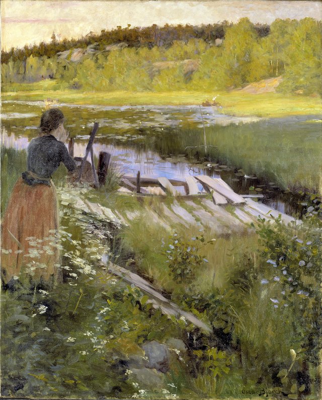 By the Lake. View from Balingsta by Oscar Björck