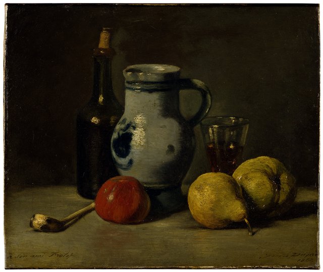Still Life with a grey Jug by Jules Dupré