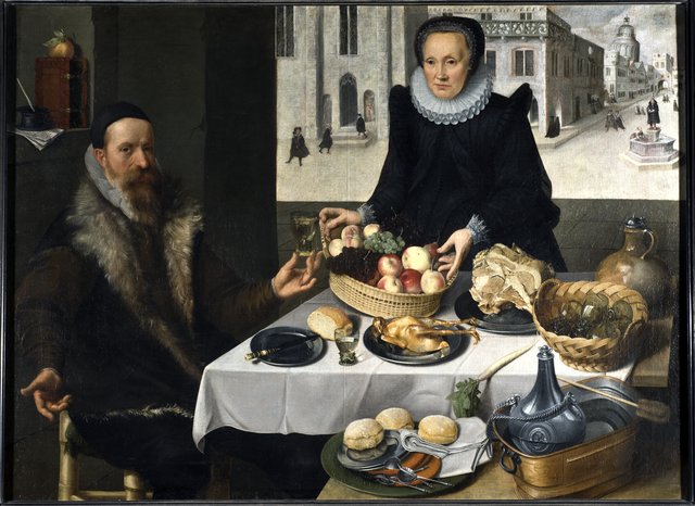 Double Portrait of an Elderly Couple by Lucas van Valckenborch