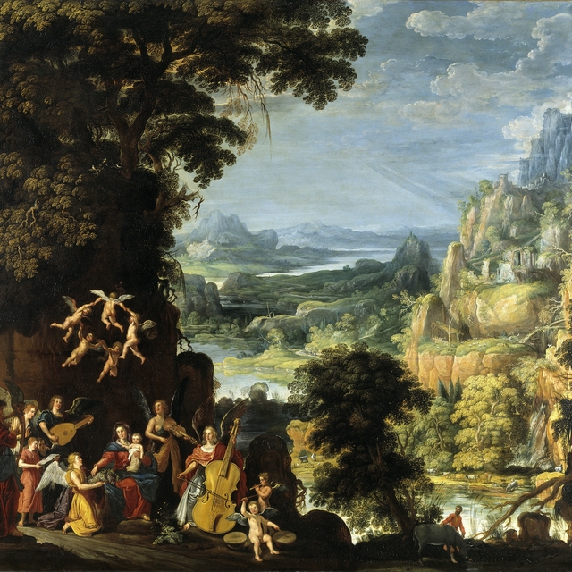 Landscape with the flight into Egypt by David Teniers the Elder
