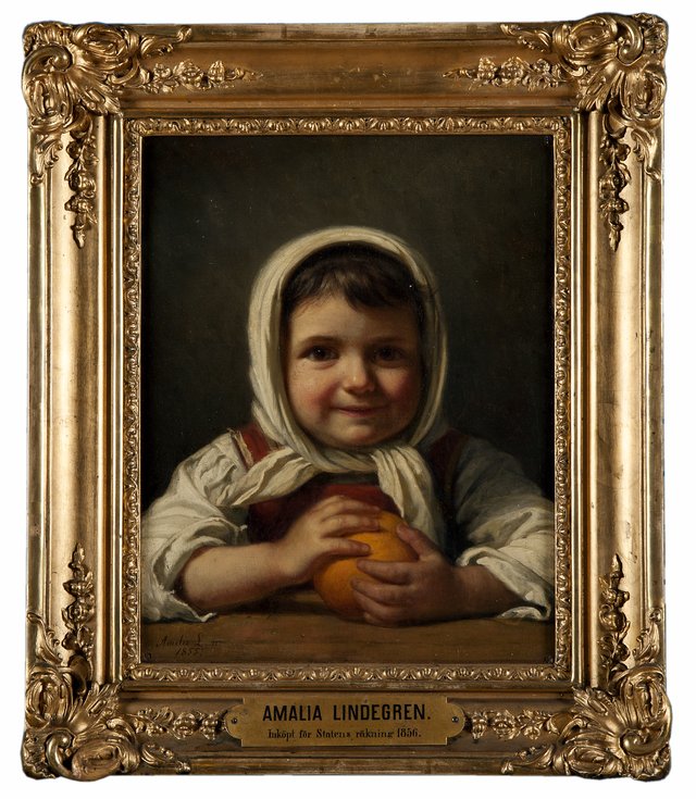 Girl with an Orange by Amalia Lindegren