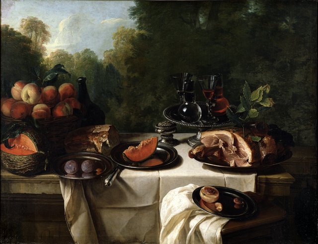 Breakfast Piece with Ham by Alexandre-François Desportes
