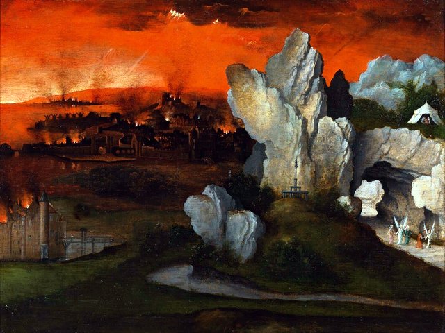 Landscape with the Destruction of Sodom and Gomorrah by Joachim Patinir