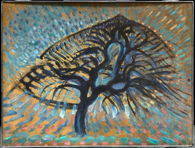 Apple Tree, Pointillist Version by Piet Mondrian
