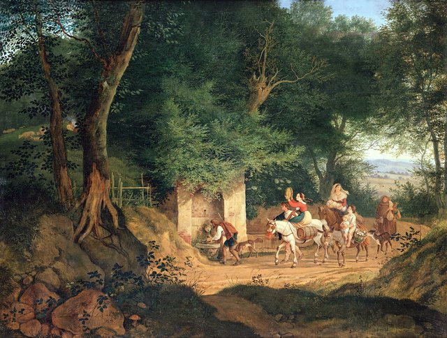 The Well in the Wood at Ariccia by Ludwig Richter
