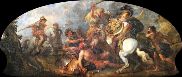 Alexander the Great hunting Lions by Charles de La Fosse