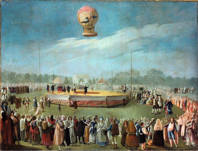 Ascent of a Balloon in the Presence of the Court of Charles IV by Antonio Carnicero