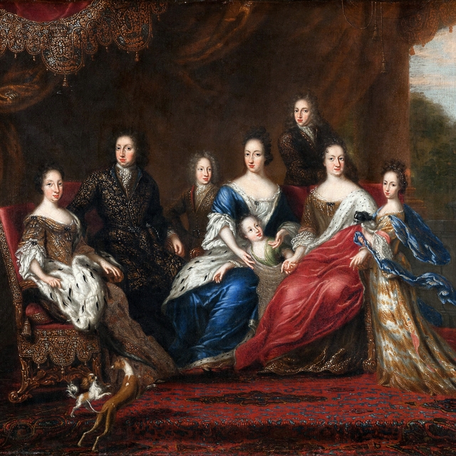 Charles XI’s family with relatives from the duchy Holstein-Gottorp by David Klöcker Ehrenstrahl