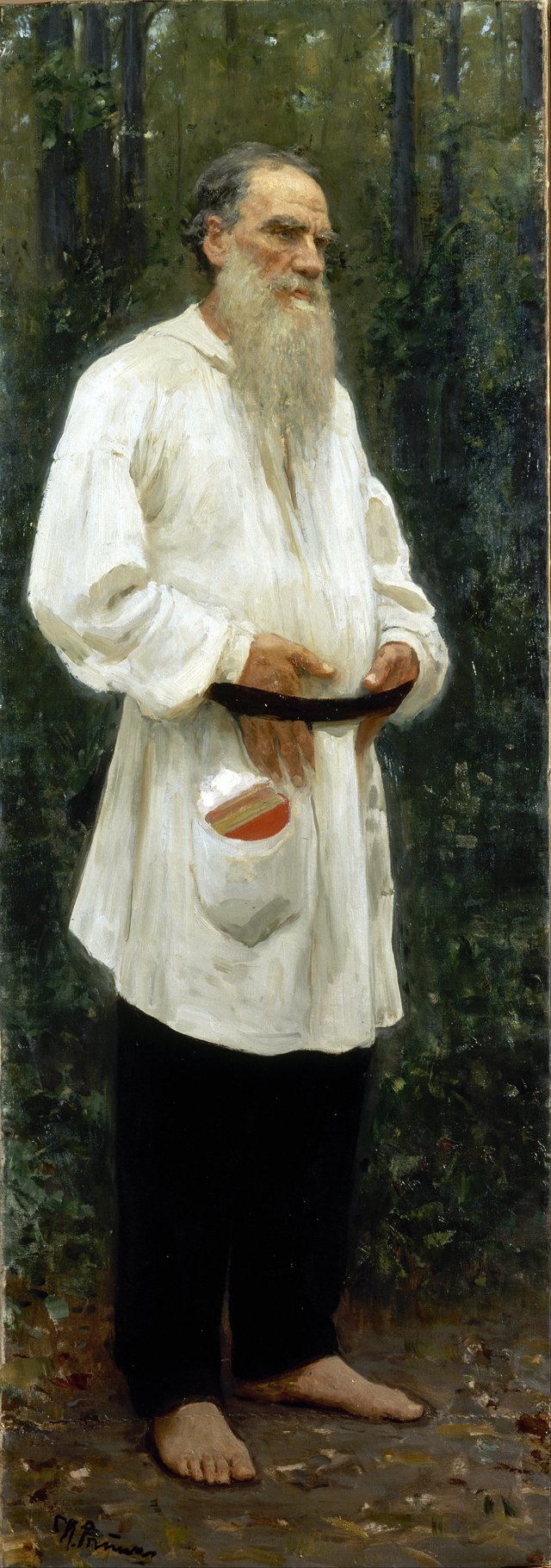 Leo Tolstoy Barefoot by Ilya Repin