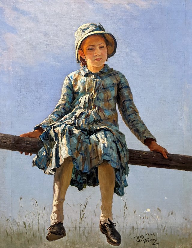 Dragonfly. Painter's daughter portrait by Ilya Repin