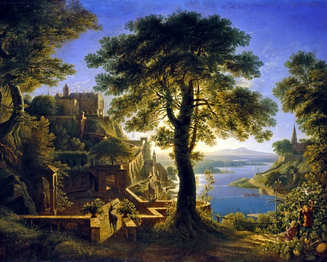 Castle by the River by Karl Friedrich Schinkel