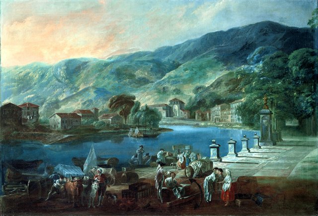 View of El Arenal in Bilbao by Luis Paret y Alcázar