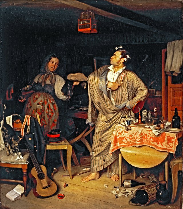 "The fresh cavalier." The 'morning after' of an official who has received his first state order by Pavel Fedotov