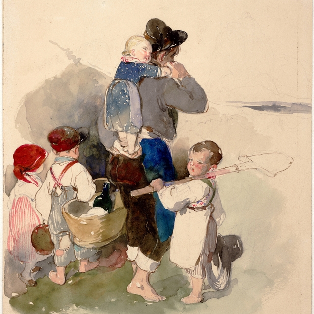 Children on Their Way to Work in the Fields by Peter Fendi