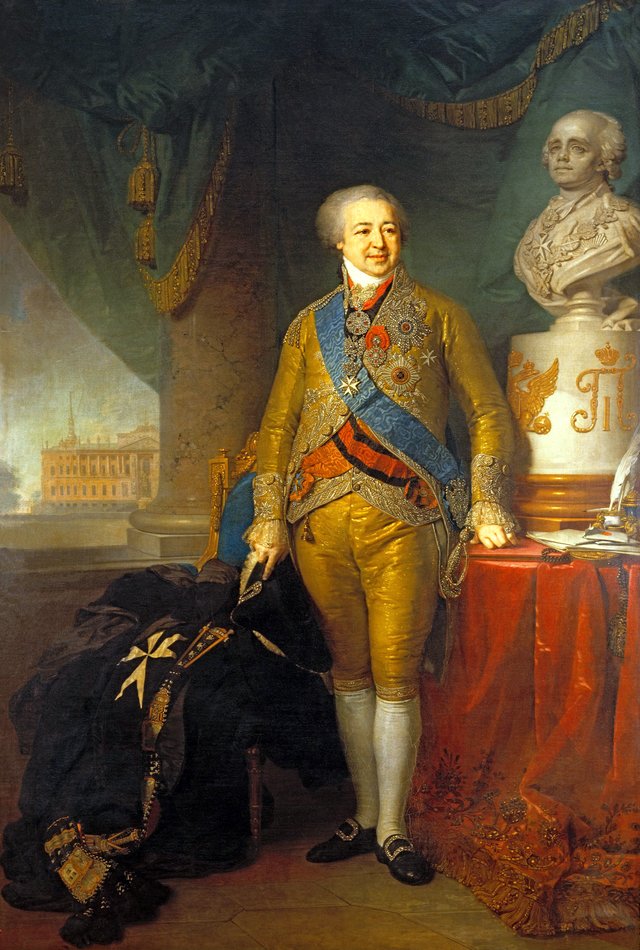 Portrait of Prince A.B.Kurakin by Vladimir Borovikovsky