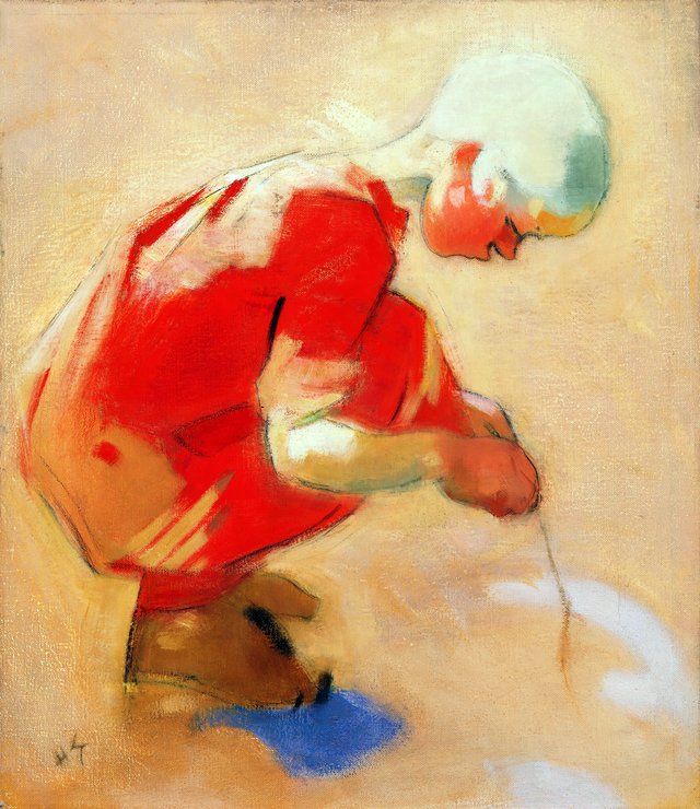 Girl on the Sand by Helene Schjerfbeck