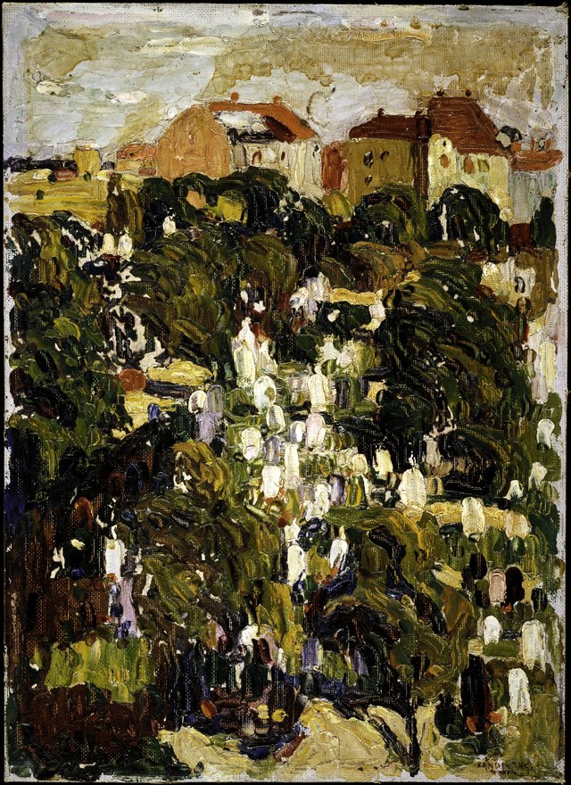 Munich, North Cemetery by Wassily Kandinsky