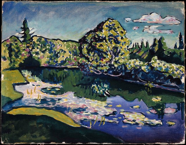 Akhtyrka, Pond in the Park by Wassily Kandinsky
