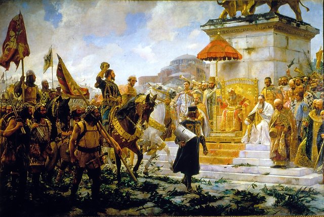 Entrée de Roger de Flor à Constantinople by José Moreno Carbonero