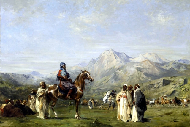 An Encampment in the Atlas Mountains by Eugène Fromentin