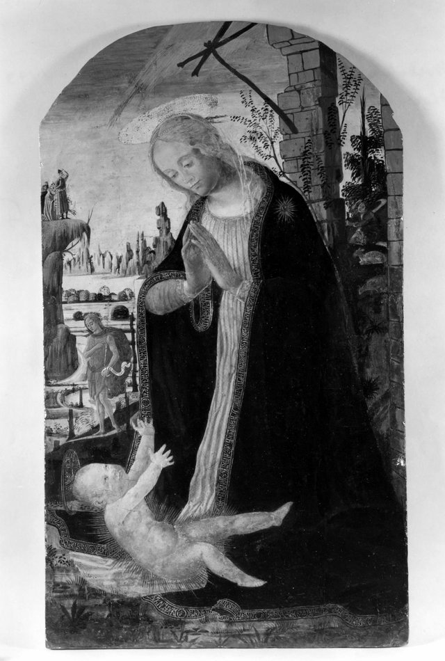 Madonna Adoring The Child by Jacopo da Sellaio