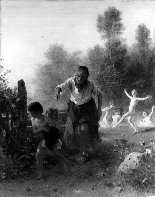 The Truant by Ludwig Knaus