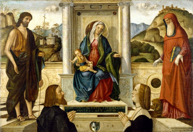 Madonna and Child Enthroned with Saints and Donor by Vittore Carpaccio