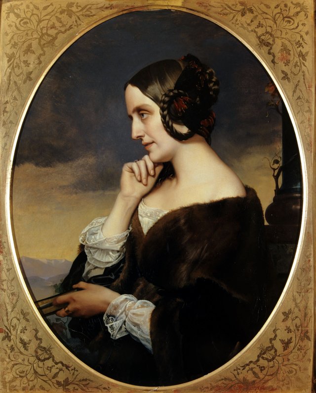 Portrait of Marie de Flavigny, comtesse d'Agoult by Henri Lehmann