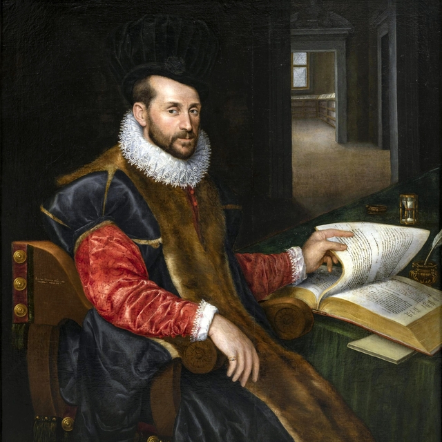 Portrait of a Sitting Man Leafing Through a Book by Lavinia Fontana