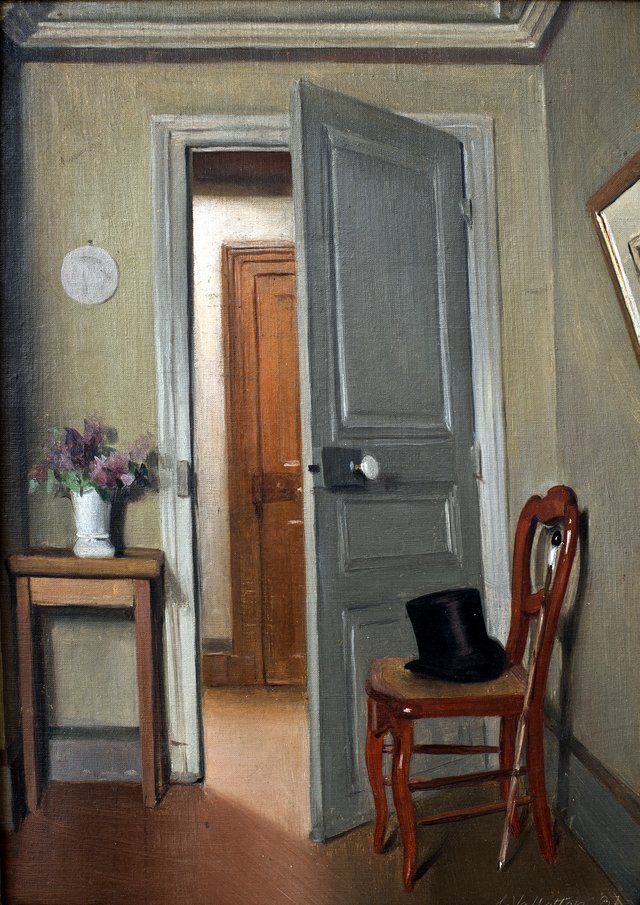 Le Haut-de-forme, intérieur by Félix Vallotton