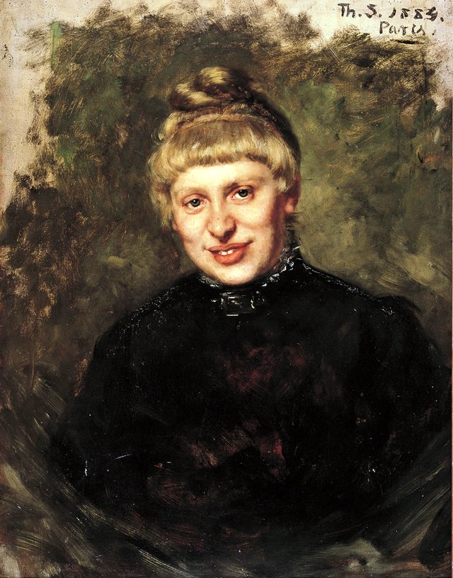 Portrait of Wally Moes by Thérèse Schwartze