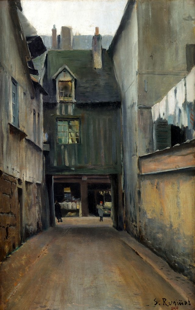 rue de Rouen à Paris by Santiago Rusiñol i Prats