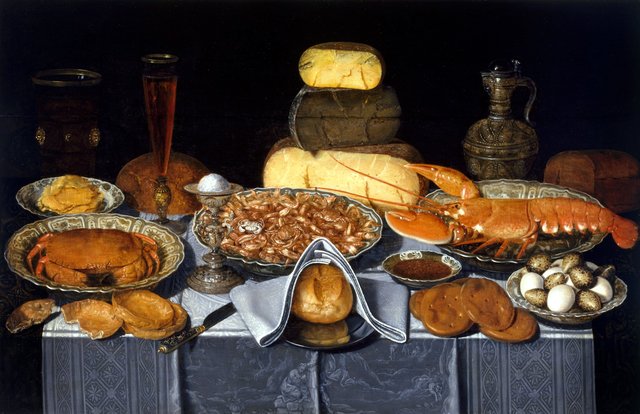 Breakfast still life by Clara Peeters