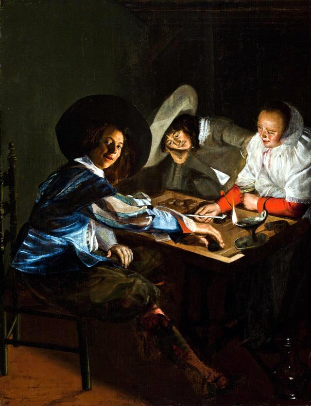 A Game of Tric Trac by Judith Leyster