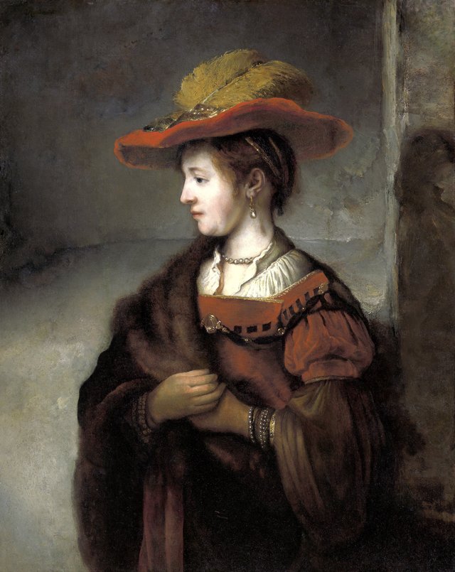 Saskia van Uylenburgh, Wife of the Painter Rembrandt by Abraham van Dijck