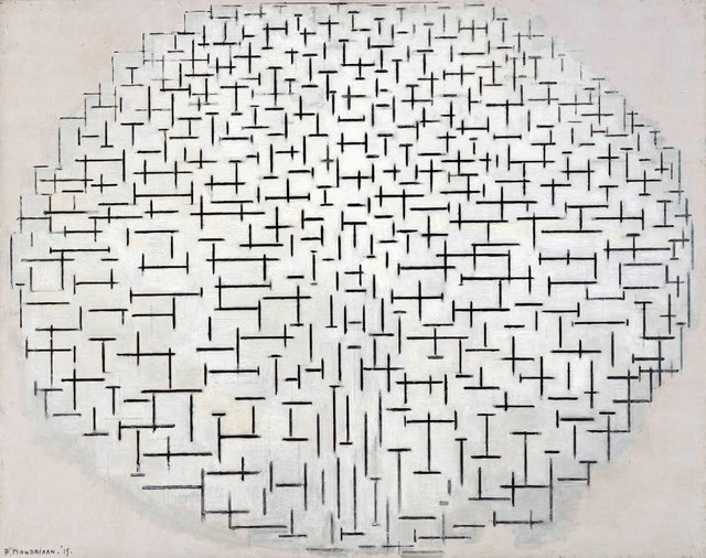 Composition 10 in Black and White by Piet Mondrian