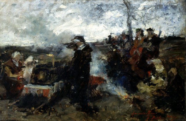 Francisco Pradilla — Doña Juana la Loca (esbós) by Francisco Pradilla y Ortiz