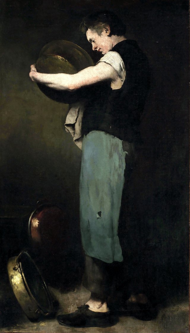 Kitchen Boy by Augustin Théodule Ribot