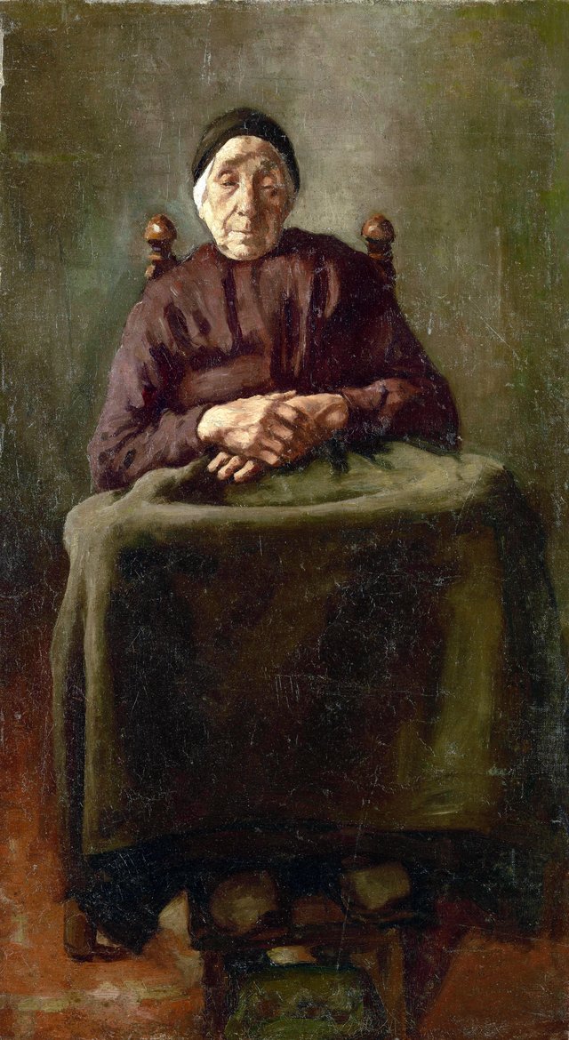 Old Drenthe Woman by Anthon van Rappard