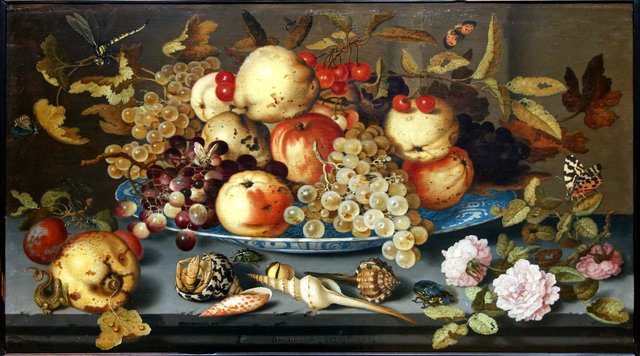 Still-life with Dish of Fruits by Balthasar van der Ast