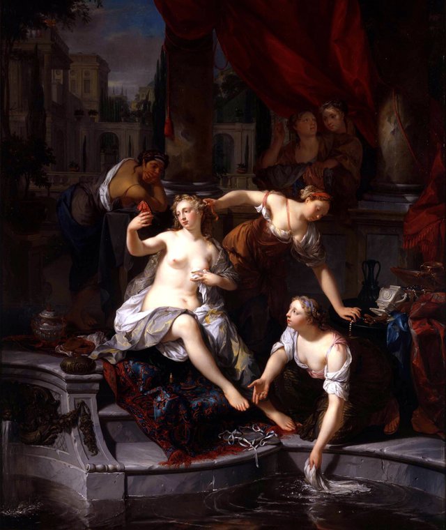 David spying on Bathsheba by Nicolaas Verkolje